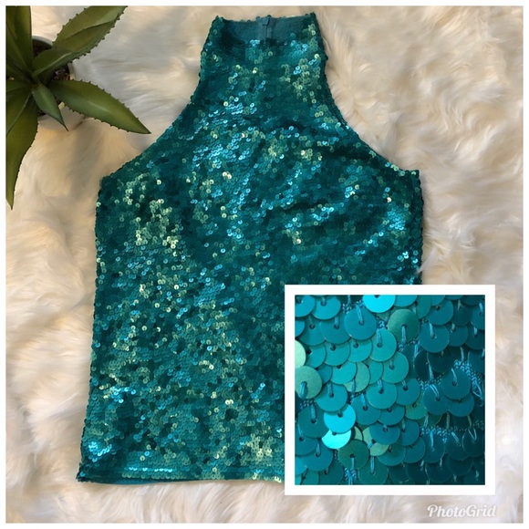 White + Warren Tops - Host Pick- White + Warren, Sequin Halter Top